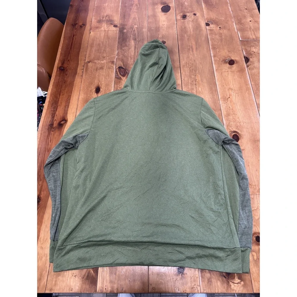 Realtree Original Men's LG Pullover Hoodie Activewear Sweatshirt Olive Green